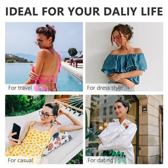 Large Hair Claw Clips for Women, Big Matte Hair Clips 8 pack - Picture 6 of 7